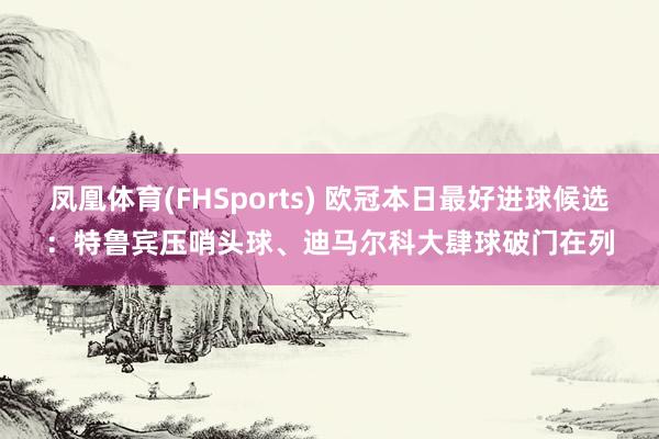 凤凰体育(FHSports) 欧冠本日最好进球候选：特鲁宾压哨头球、迪马尔科大肆球破门在列