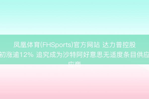 凤凰体育(FHSports)官方网站 达力普控股盘初涨逾12% 追究成为沙特阿好意思无适度条目供应商