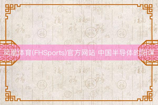 凤凰体育(FHSports)官方网站 中国半导体的阳谋