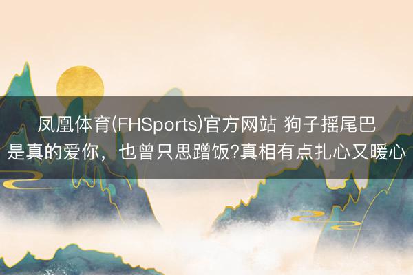 凤凰体育(FHSports)官方网站 狗子摇尾巴是真的爱你，也曾只思蹭饭?真相有点扎心又暖心