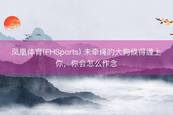 凤凰体育(FHSports) 未牵绳的大狗倏得缠上你，你会怎么作念