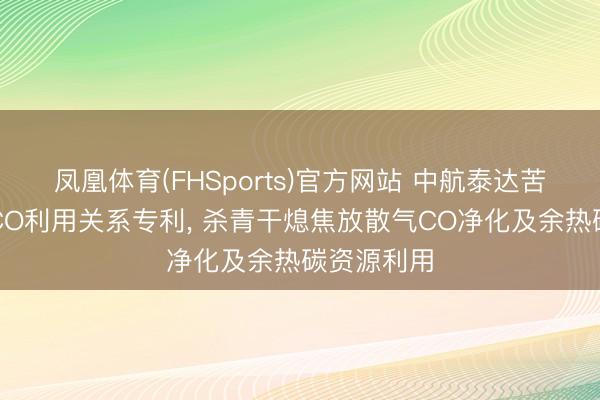凤凰体育(FHSports)官方网站 中航泰达苦求干熄焦CO利用关系专利， 杀青干熄焦放散气CO净化及余热碳资源利用