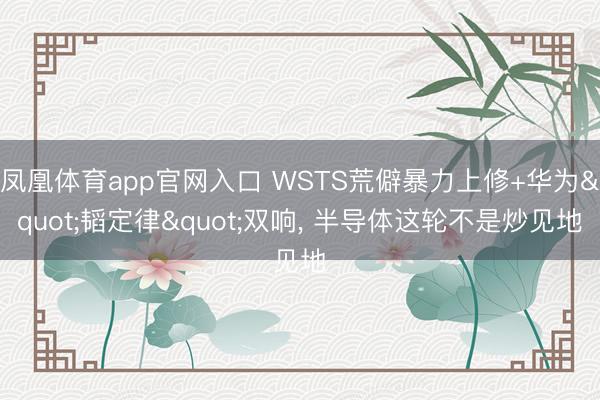 凤凰体育app官网入口 WSTS荒僻暴力上修+华为"韬定律"双响， 半导体这轮不是炒见地
